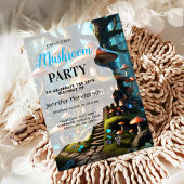 Een feeëriek paddenstoel huis kaart