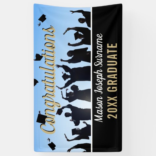 Een feest! Aangepaste Afstuderen banner (Verticaal)