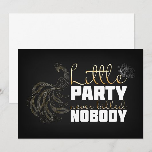 Een feest heeft niemand vermoord kaart (Voorkant / Achterkant)