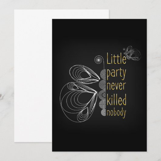 Een feest heeft niemand vermoord kaart (Voorkant / Achterkant)