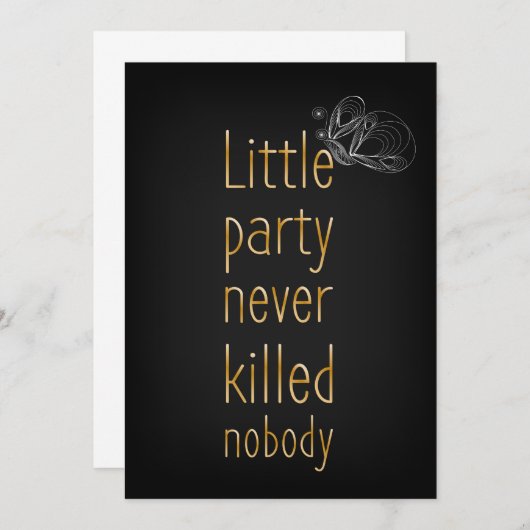 Een feest heeft niemand vermoord kaart (Voorkant / Achterkant)