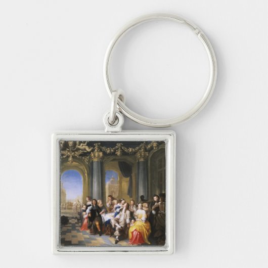 Een feest in een binnenland sleutelhanger (Voorkant)