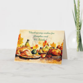 EEN FEEST VOOR DOCHTER & FAMILIE THANKSGIVING KAAR KAART