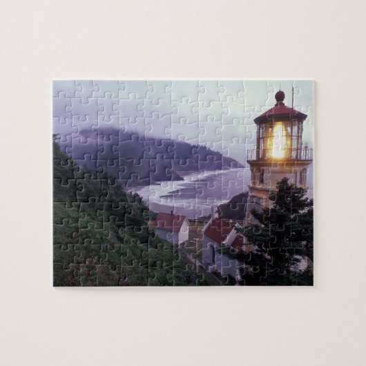 Een feestdag aan de kust van Oregon bij de Heceta Legpuzzel (Horizontaal)
