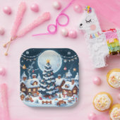 Een feestdorp papieren bordje (Feest)