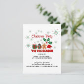 Een feestelijk kerstfeest: doe mee!"Uitnodiging Kaart (Staand voorkant)