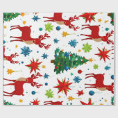 Een feestelijk kerstpatroon Digitale kunst Cadeaupapier (Vlak)