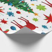 Een feestelijk kerstpatroon Digitale kunst Cadeaupapier (Hoek)