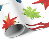 Een feestelijk kerstpatroon Digitale kunst Cadeaupapier (Rol Hoek)