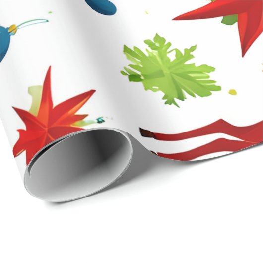 Een feestelijk kerstpatroon Digitale kunst Cadeaupapier (Rol Hoek)