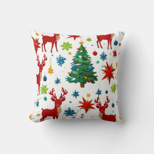 Een feestelijk kerstpatroon Digitale kunst Kussen