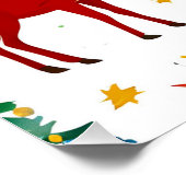 Een feestelijk kerstpatroon Digitale kunst Perfect Poster (Hoek)
