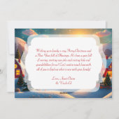 Een feestelijk Lil' kerstdorp gepersonaliseerd Feestdagenkaart (Achterkant)