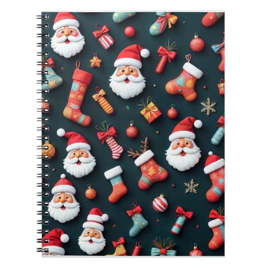 Een feestelijk tapijt en kerstsfeer notitieboek (Voorkant)