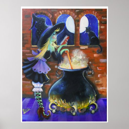 Een feestelijke heks brew poster (Voorkant)