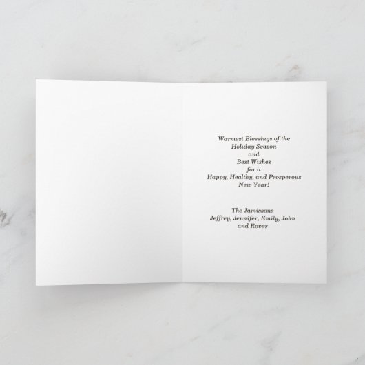 Een feestelijke kerst, een oude landskerk, Sepia Feestdagen Kaart (Binnen)