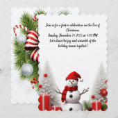 Een feestelijke kerstavond kaart (Voorkant / Achterkant)