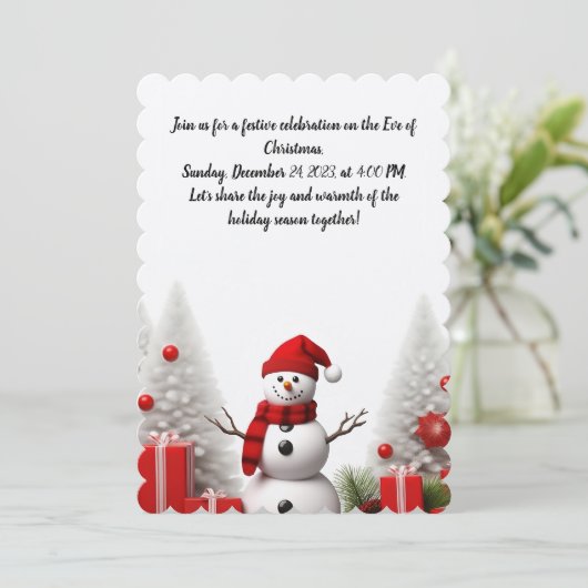 Een feestelijke kerstavond kaart (Staand voorkant)