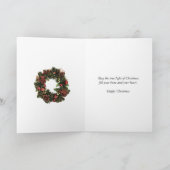 Een feestelijke kerstkreet voor broer en partner feestdagen kaart (Binnen)