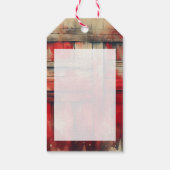 Een feestelijke Koe in Santa Hat Country Christmas Cadeaulabel (Achterkant)