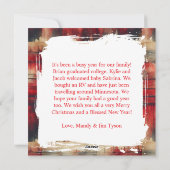 Een feestelijke Koe in Santa Hat Country Christmas Feestdagenkaart (Achterkant)