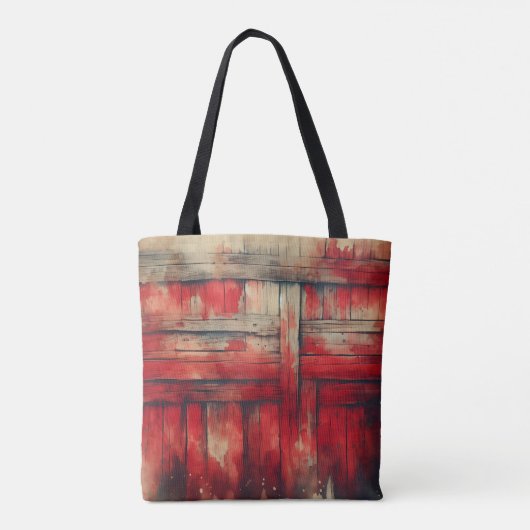 Een feestelijke Koe in Santa Hat Country Christmas Tote Bag (Achterkant)