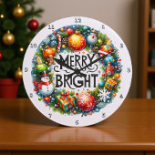 Een feestelijke krans van kerstvreugde grote klok