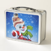 Een feestelijke sneeuwman (Achterkant)