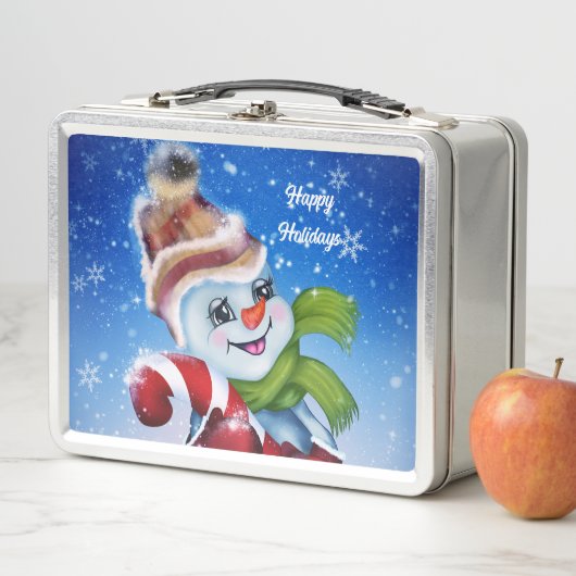 Een feestelijke sneeuwman (In situ)