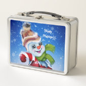 Een feestelijke sneeuwman (Voorkant)