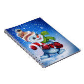 Een feestelijke sneeuwman notitieboek (Rechterzijde)