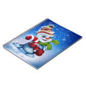 Een feestelijke sneeuwman notitieboek (Linkerzijde)