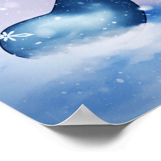 Een feestelijke sneeuwman poster (Hoek)