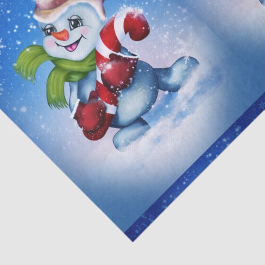 Een feestelijke sneeuwman tissuepapier (Detail)