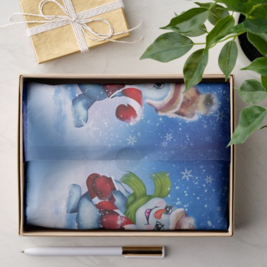 Een feestelijke sneeuwman tissuepapier (Geschenk)