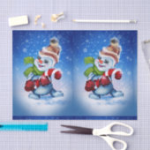 Een feestelijke sneeuwman tissuepapier (Craft)