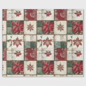 Een feestelijke Tegel met kerstthema Cadeaupapier (Vlak)