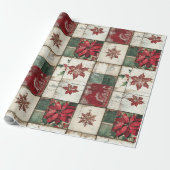 Een feestelijke Tegel met kerstthema Cadeaupapier (Uitgerold)