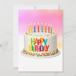 Een Feestelijke Verjaardagstaart Feestdagenkaart