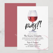 Een feestje om te feesten? | Grappig thema wijngla Kaart (Voorkant / Achterkant)