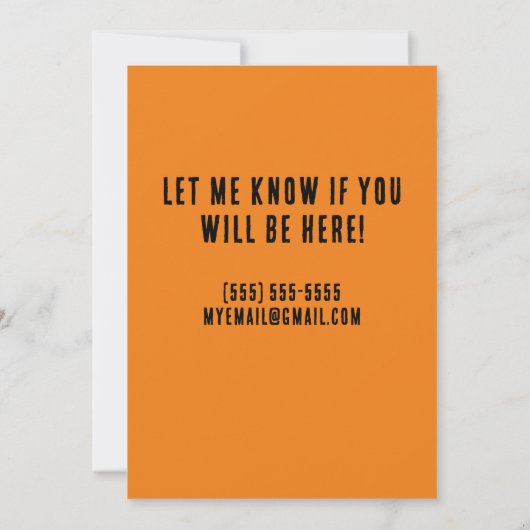 Een feestje voor Halloween Kaart (Achterkant)