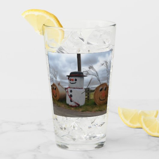 Een feestkerst glas (Voorkant ijs)