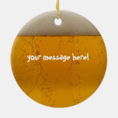 Een feestkerst met alcoholachtergrond keramisch ornament (Achterkant)