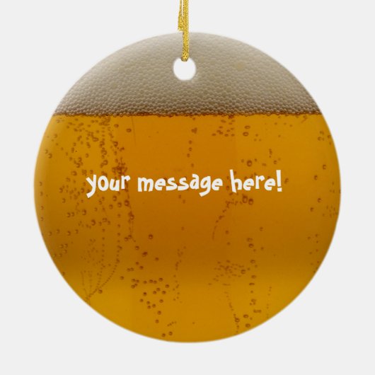 Een feestkerst met alcoholachtergrond keramisch ornament (Achterkant)