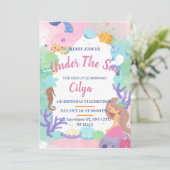 Een feilloze feestdag in de oceaan save the date (Staand voorkant)