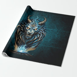 Een fel blauw dier, een majestueus wezen cadeaupapier