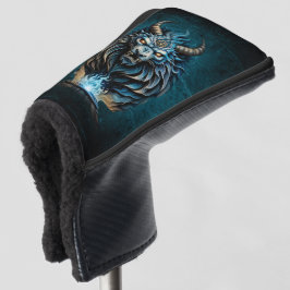 Een fel blauw dier, een majestueus wezen golfheadcover