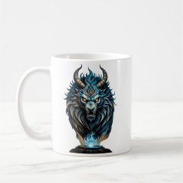 Een fel blauw dier, een majestueus wezen koffiemok