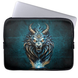 Een fel blauw dier, een majestueus wezen laptop sleeve