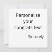 Een felicitatie voor hem snor kaart (Achterkant)